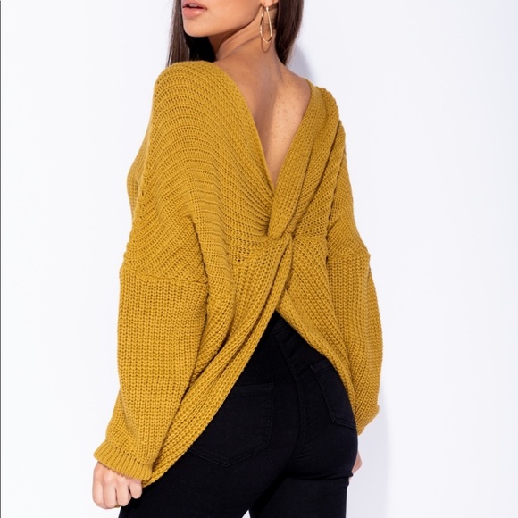 *New* Twisted Mustard Sweater - Picture 2 of 6
